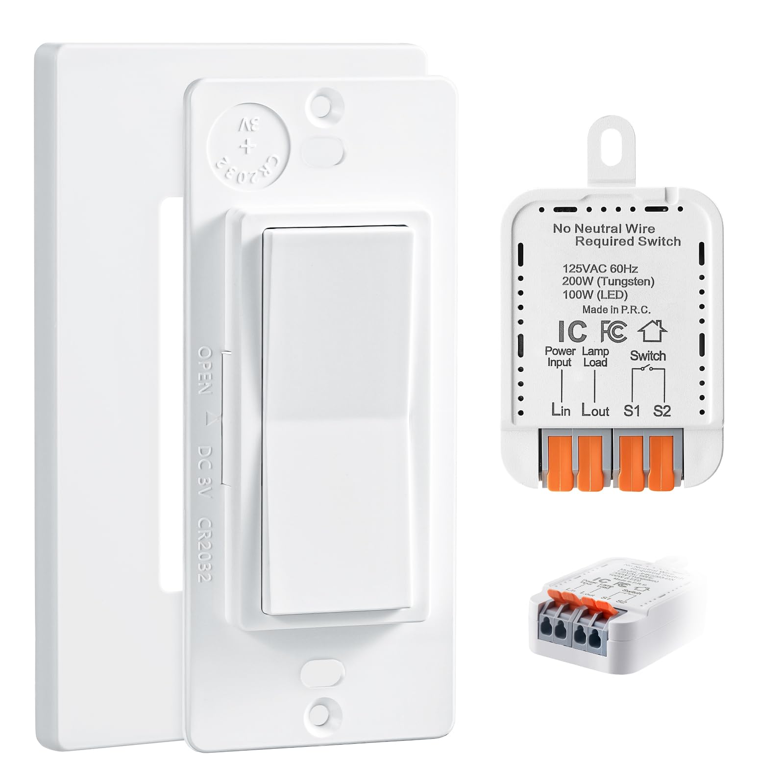 SURAIELEC Upgrade 3-Way Wireless Light Switch and Receiver Kit